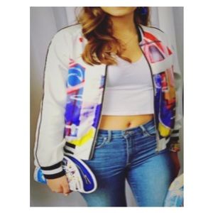 Gigi Baker Bomber Jacket In Triplicate Original Design NEW Size S